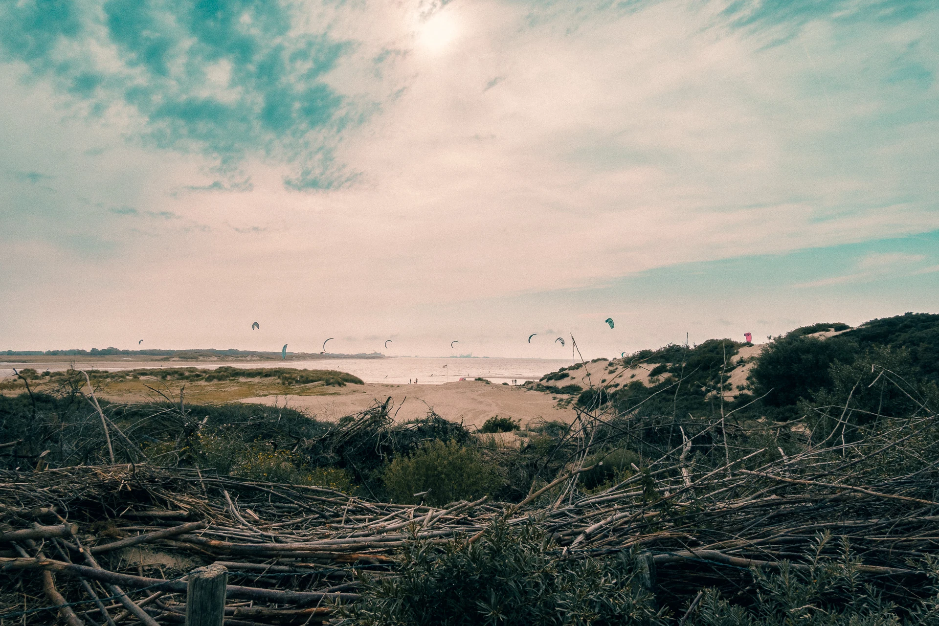 Blick über die Dünen auf den Strand von Cadzand