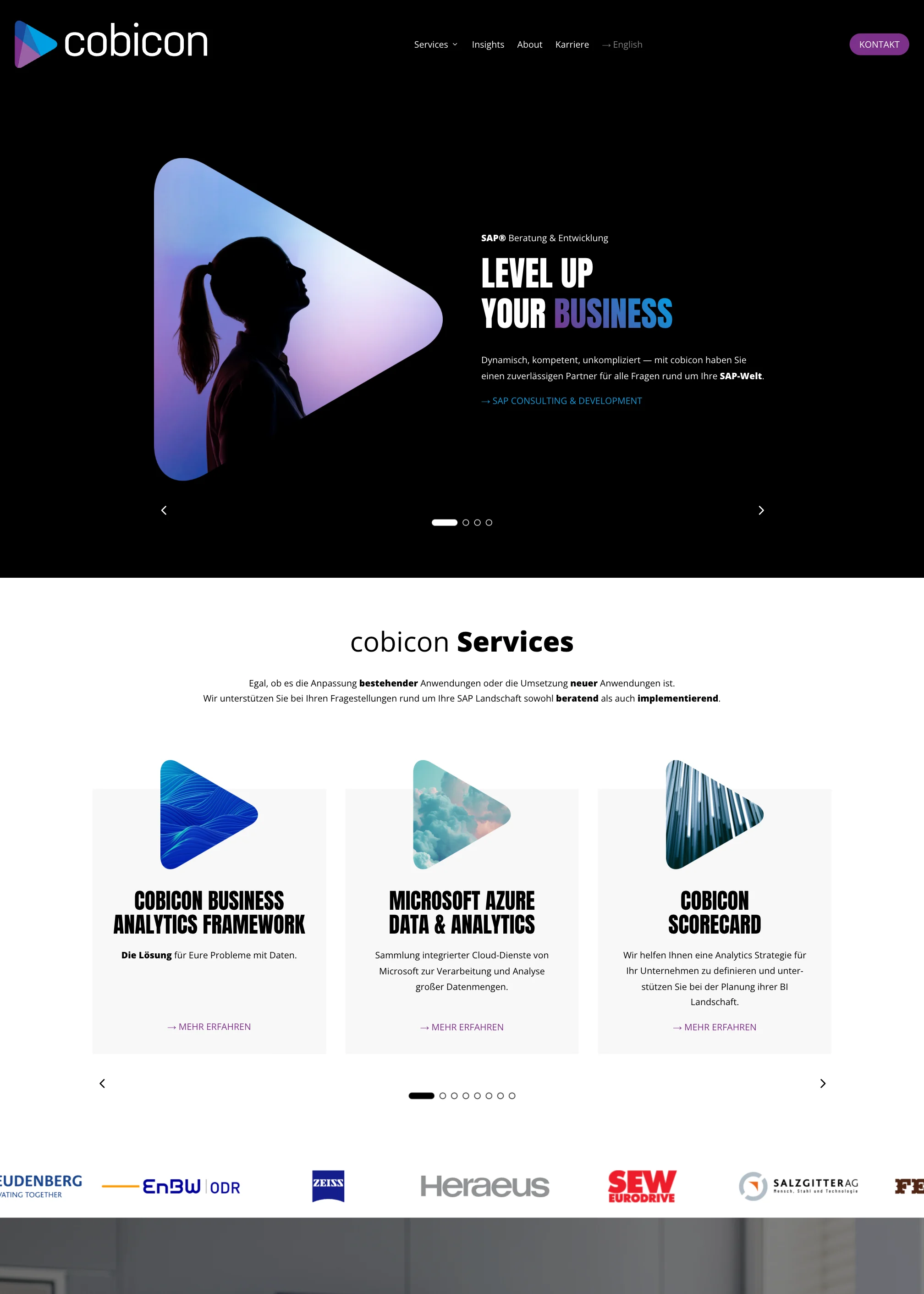 Startseite der Website cobicon (cobicon.de)
