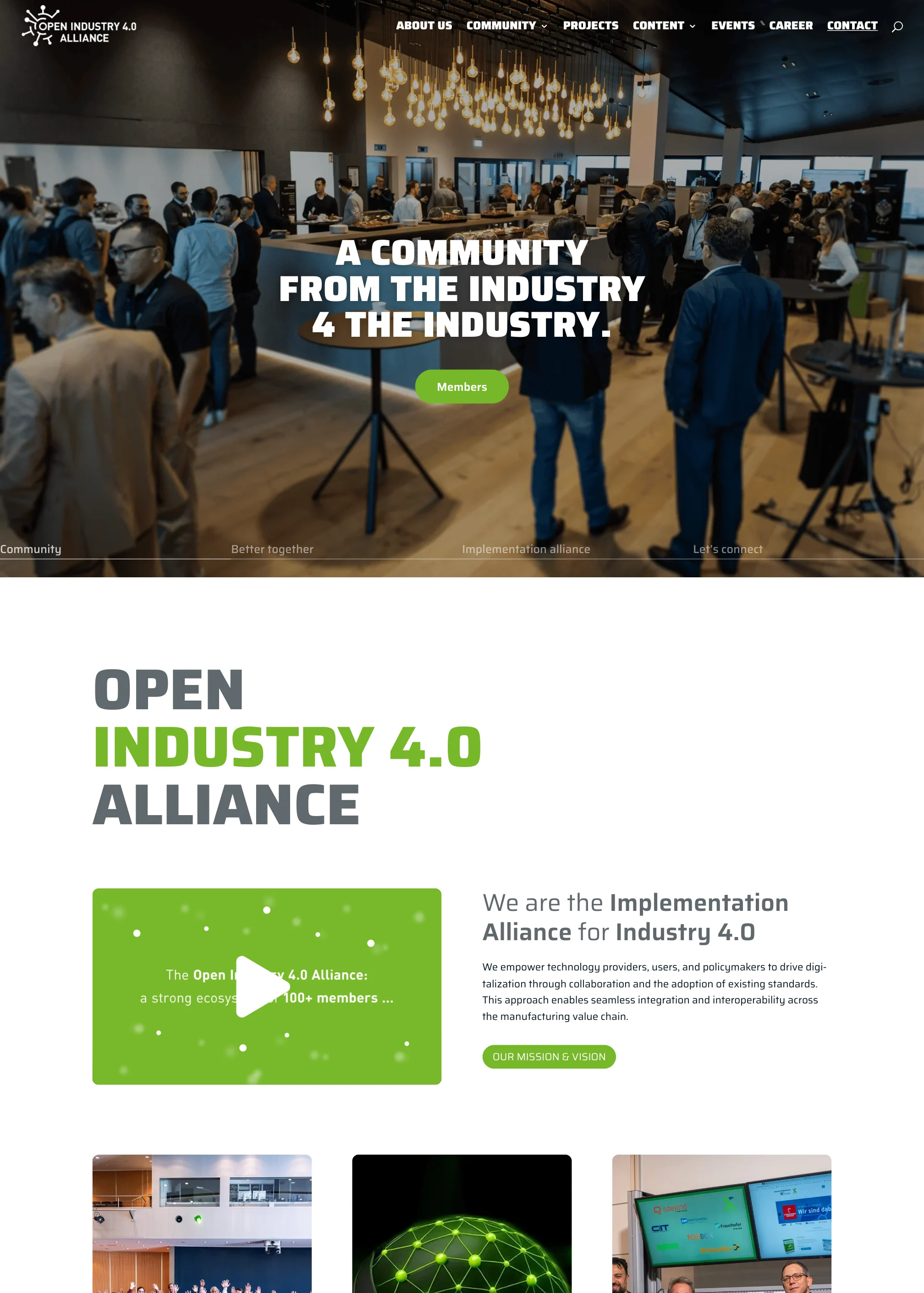 Startseite der Website Open Industry 4.0 (openindustry4.com)